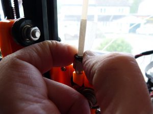 Bowden tube on a 3d printer: removing tubing