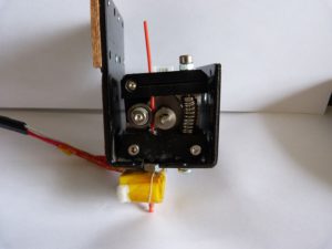 extruder assembly removed from printer